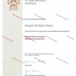 Diploma falso de la universidad la trobe: certificados de autenticidad falsos