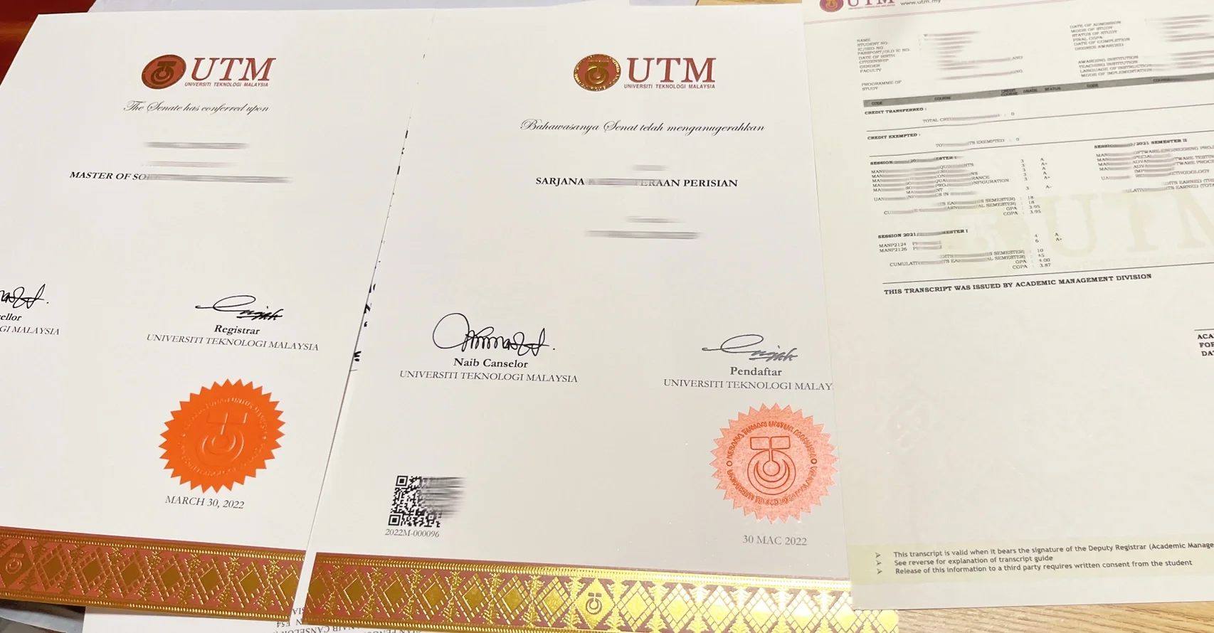University teknologi malaysia (UTM) fake diploma degree certificate