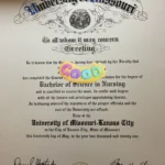 Universidad de Missouri (UM) diploma falso-falsificar un certificado de grado