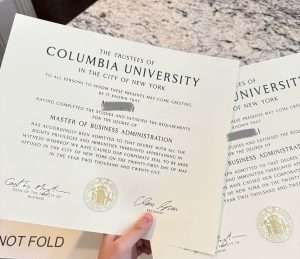 Fake Columbia University diploma