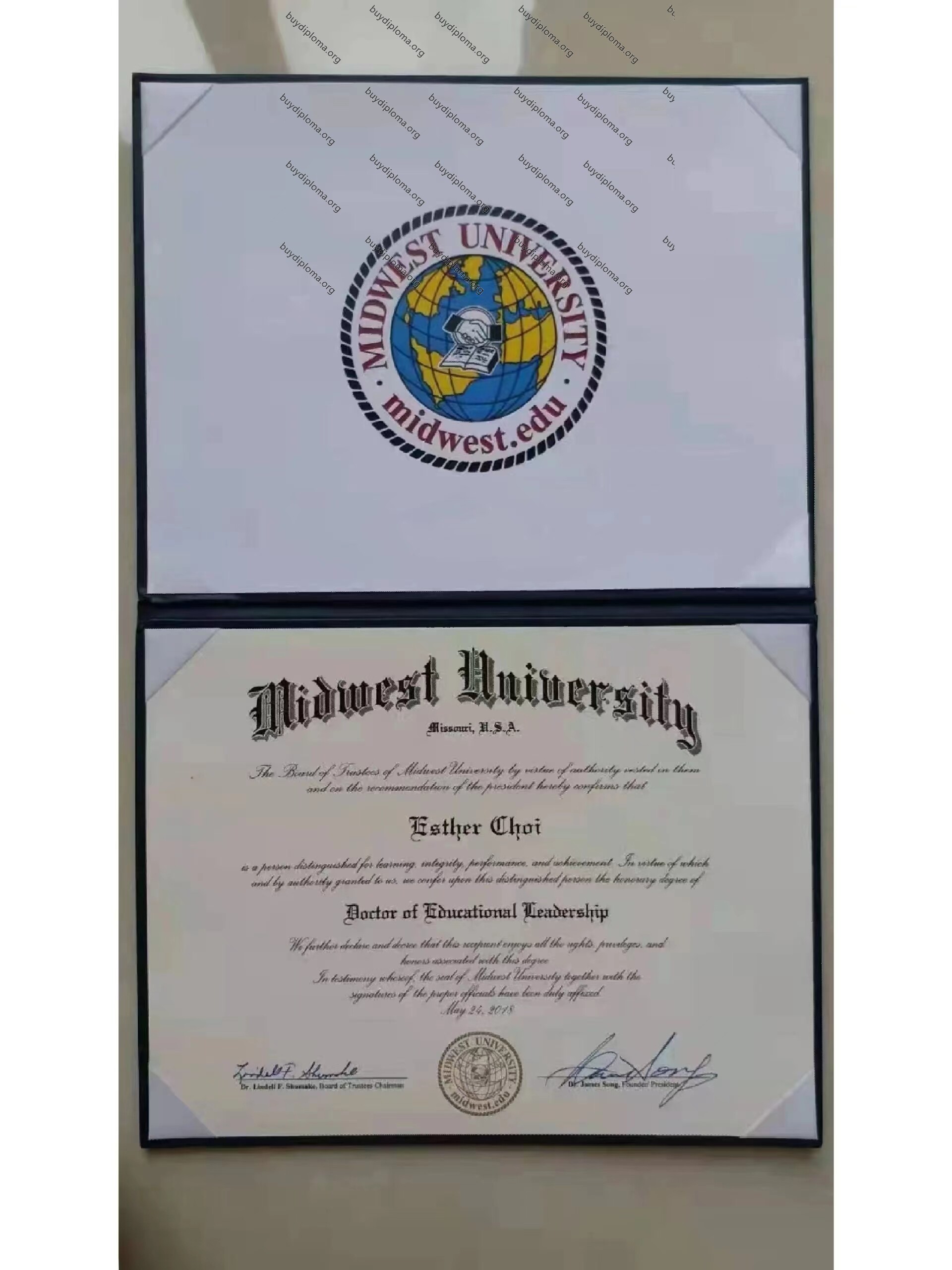 Midwest university(MWU)fake diploma degree verification
