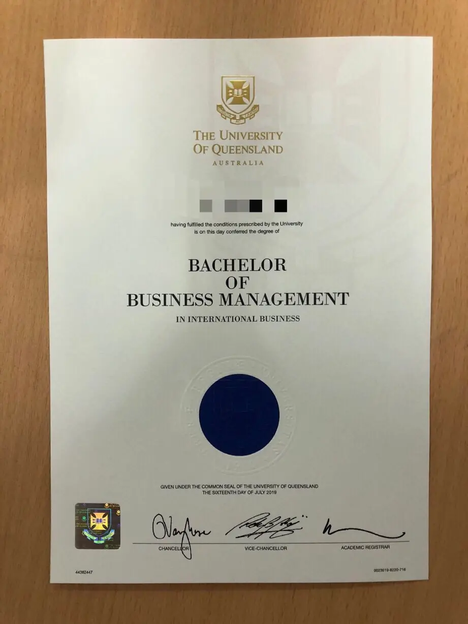 Fake diplomas and official transcripts from the University of Queensland