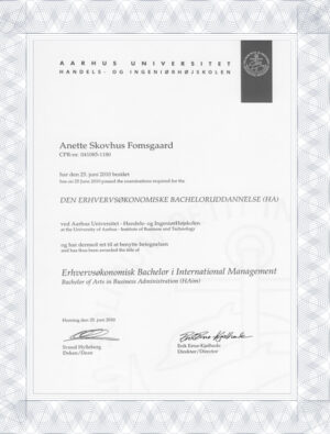 Aarhus University ??AU??fake diploma and transcript
