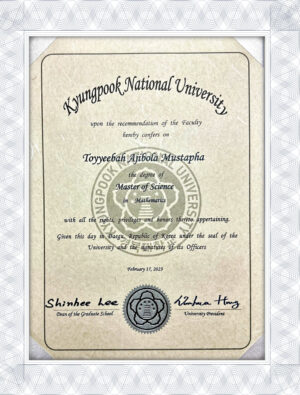 偽の卒業証書購入、慶北大学（KNU）