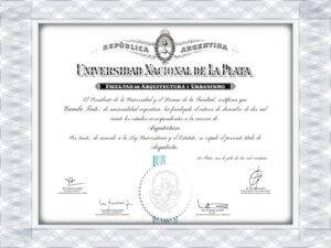 Universidad Nacional de La Plata (UNLP) fake bachelor's degree