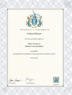 University of Portsmouth (UoP) diploma fake certificate