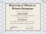 University of Illinois at Urbana-Champaign printable fake certificate
