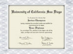 Universität von Kalifornien San Diego (UCSD) gefälschte kostenlose Diplomvorlage