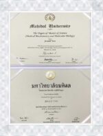 Mahidol University fake university degree certificate