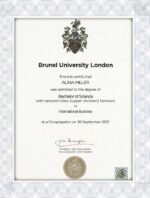 Certificado falso de licenciatura de la Universidad Brunel de Londres (Brunel)