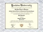 eine Kopie meines Diploms erhalten, Yeshiva University (YU) gefälschtes Diplom