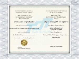 Ton Duc Thang University (TDTU) fake degree certificate generator