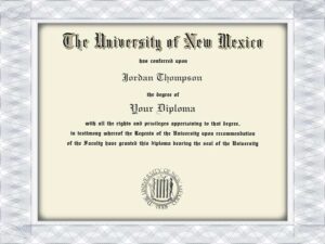 University of New Mexico (UNM) fake degree certificate