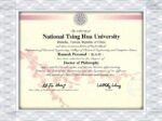 National Tsing Hua University (NTHU) diplomas fake