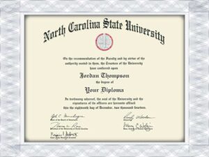 North Carolina State University (NCSU) fake diploma transcripts