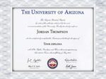 Certificado de título jurídico de la Universidad de Arizona (UA)