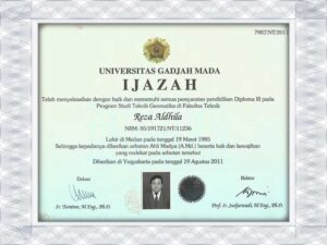 Universitas Gadjah Mada (UGM) fake official transcript sealed envelope