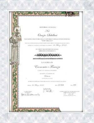 University of Rome Tor Vergata free fake certificate online