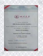 Sichuan University fake masters diploma