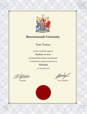 Bournemouth University (BU) forged diploma