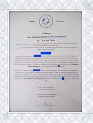 ISCTE-Instituto Universitário de Lisboa (ISCTE-IUL) fake diploma-qualification