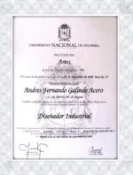 Universidad Nacional de Colombia Neuheit Diplomdruck