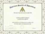 Accredited Senior Appraiser fake certificates download-free templates
