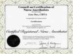 Certified Registered Nurse Anesthetist fake certificates with Online Verification
