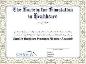 Certificados falsos de Educador certificado en simulación de atención médica (avanzado) (CHSE-A)