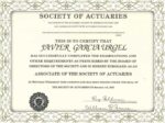 Hersteller gefälschter Zertifikate des Associate of the Society of Actuaries