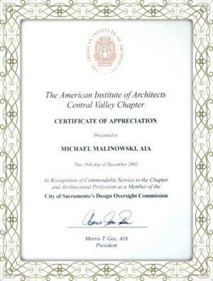 Miembro del Instituto Americano de Arquitectos, fabricante de certificados falsos