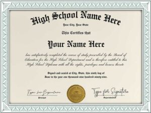 high school diploma replacement