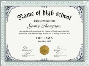 fake high school diploma