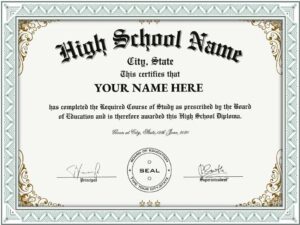 printable fake ged certificate for free