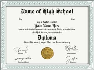 replica diploma