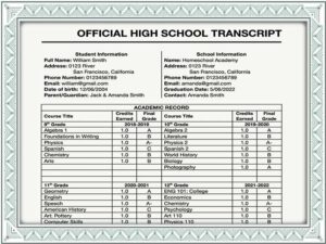 fake academic transcript