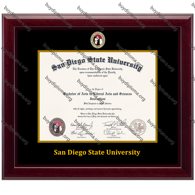 SDSU(San Diego State University) diploma/degree frame solid wood customization