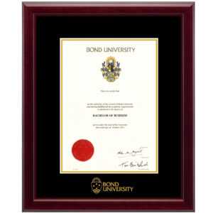 (Bond) Bond University diploma/degree frame solid wood customization