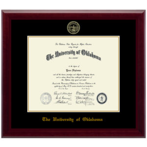(OU) University of Oklahoma diploma/degree frame solid wood customization