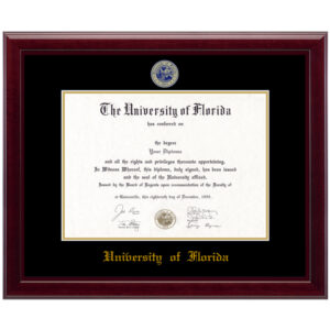 UFL(University of Florida) diploma/degree frame solid wood customization
