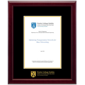 TCD(Trinity College Dublin) diploma/degree frame solid wood customization