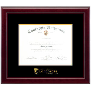 ( Concordia University) diploma/degree frame solid wood customization
