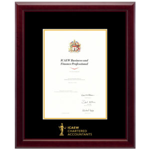 ICAEW (The Institute of Chartered Accountants in England and Wales) certificate frame solid wood customization