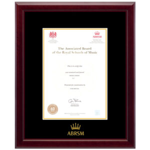 ABRSM (Associated Board of the Royal Schools of Music) certificate frame solid wood customization