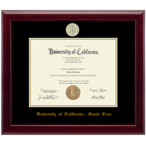 UC( UUC Santa Cruz) diploma/degree frame solid wood customization