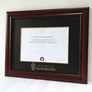 UoM (University of Manchester) diploma/degree frame solid wood customization