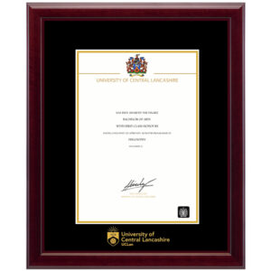 UCLan (University of Central Lancashire) diploma/degree frame solid wood customization