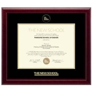 NSU（新学校）毕业证书/学位证书框架实木定制
