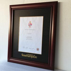 certificate frame size