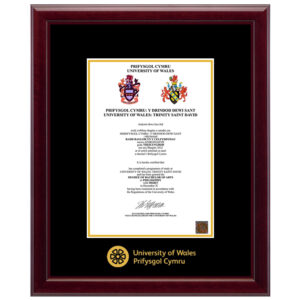 The University of Wales diploma/degree frame solid wood customization